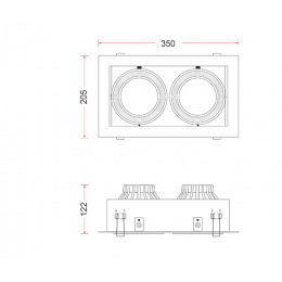 GRAZIOSO 2 LED 2х30 3000K Светильник светодиодный карданный Vivo Luce